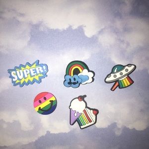 Super Colorful 5 Piece Shoe Charms- Decorations - Shoe Accessories